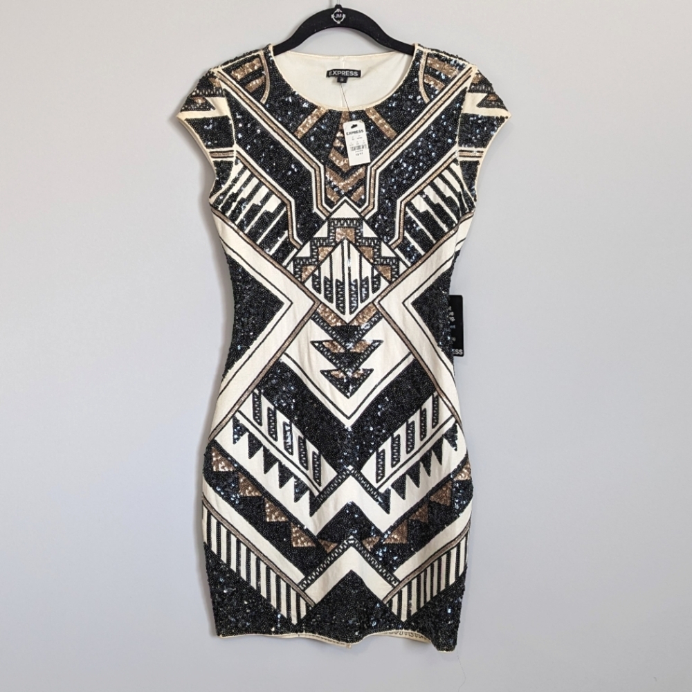 Express Sequin Bodycon Dress